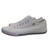 Hurley Ladies Size 7 Chloe Slip on Canvas Sneaker Shoes, White - $24.99