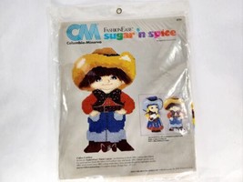 New! Columbia Minerva Crewel Plastic Canvas Kit Calico Cowboy Sugar N Sp... - $16.99