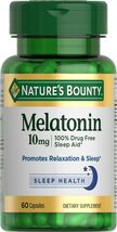4/26 Nature's Bounty Melatonin, 100% Drug-Free Sleep Aid, 10 mg, 60 Count - $9.89