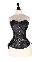 real-Leather-Black--SteamPunk-Corset - $90.99