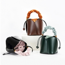 Handmade Genuine Leather Mini Bucket Bag for Women - Waterproof Wear Resistant  - £77.53 GBP