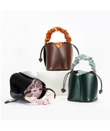 Handmade Genuine Leather Mini Bucket Bag for Women - Waterproof Wear Res... - £76.27 GBP