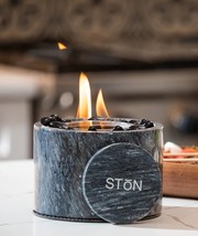 The Original Marble Portable Fireplace, Stonhome Tabletop Fire Pit Bowl, Indoor - £61.62 GBP