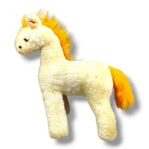 Vintage Steiff Pony Horse Plush Beige Tan Orange Mane No Tags Miniature 5&quot; - $25.95