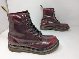 DR MARTENS Women&#39;s Size US 7 Vegan Cherry Red 14585 Eye Arcadia Boots Do... - £31.06 GBP
