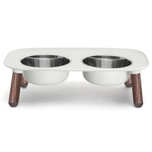 Messy Mutts Dog Double Feeder Elevated Limited Edition Grey - £68.01 GBP