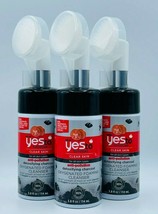 3 Yes To TOMATOES Anti-Pollution Detoxifying Charcoal Foaming Cleanser Free Ship - $17.99