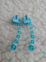 Pretty Pretty Princess Game Replacement Aqua Blue Earrings Pair  - £7.38 GBP