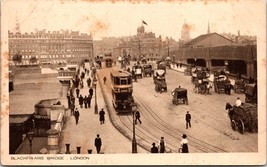 Vintage Blackfriars Bridge London, England Street View Postcard - £5.32 GBP