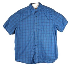Mens Large Blue Gingham Shirt (Eddie Bauer) - £14.93 GBP