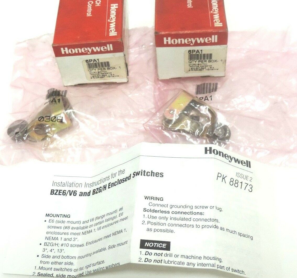 LOT OF 2 NIB HONEYWELL 6PA1 MICRO SWITCHES - $42.95