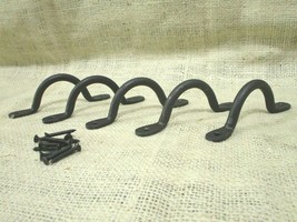 5 Hand Forged Iron Drawer Bin Pulls 4 1/8&quot; Long Cabinet Handles Kitchen Bath - £12.57 GBP