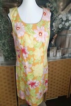 Real Clothes Dress Size 6 Sleeveless Zip Floral Cotton - £19.33 GBP