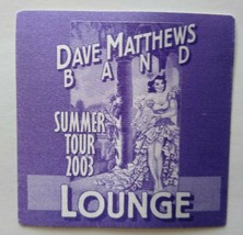 Dave Matthews Band Backstage Music Pass Original 2003 Summer Concert Tour Purple - £6.96 GBP