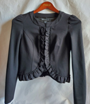 INC International Concepts Womens Size S Black Ruffle Blazer Dress Jacket - $25.40