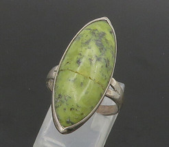 NAVAJO 925 Silver - Vintage Marquise Turquoise Cocktail Ring Sz 7.5 - RG17713 - £85.93 GBP