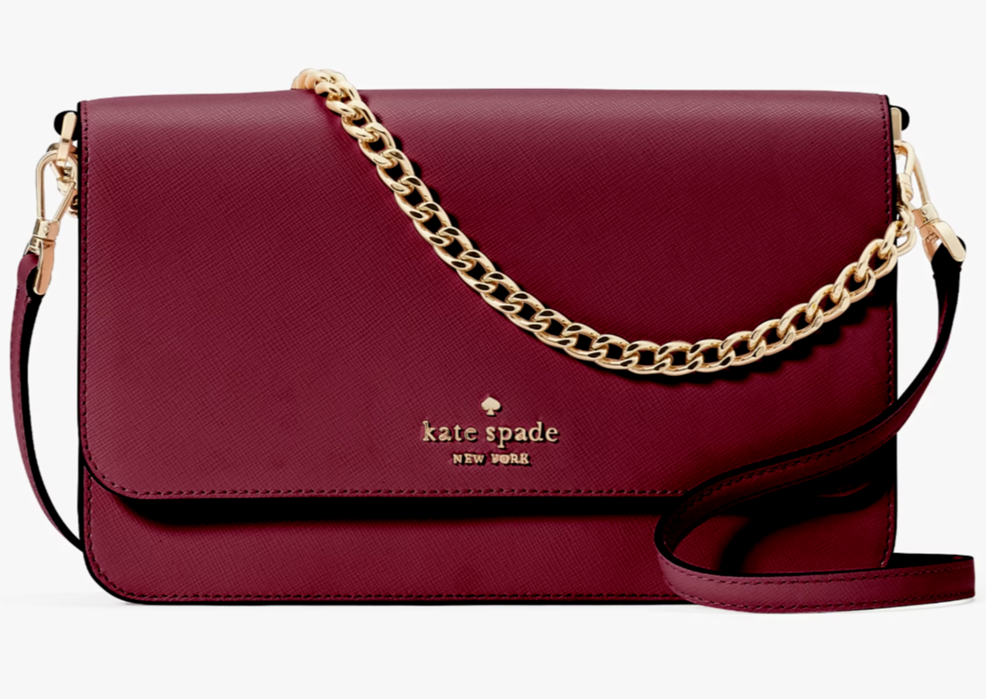 Kate Spade Madison Flap Crossbody Bag Purple Leather Chain Purse KC430 NWT $349
