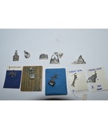 10 Vintage STERLING SILVER CHARMS for bracelet some on Cards, NICE CONDI... - $67.39 CAD