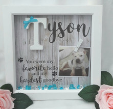 23cm Personalised Pet Loss Frame, Favourite Hello Frame, Pet Loss Gift, Pet Init - £20.55 GBP