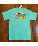 GUY HARVEY T-Shirt Men&#39;s Size M Blue Mint Pocket AFTCO Marlin Fishing NE... - £11.63 GBP