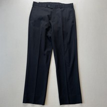 Brooks Brothers 34x29 Gray 100% Wool Flat Front Madison Mens Dress Pants - £29.96 GBP