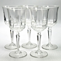 St George 24% Lead Crystal American Heritage 6 7/8 6oz Stemmed Wine Goblet Set 5 - £22.31 GBP