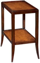 Side Table Brown/Beige/Tan Deco/Mid-Century Modern Burl Rectangle WB-485 - $1,129.00