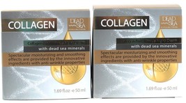 2 Dead Sea Collagen Anti Wrinkle Night Cream Moisturizing Nourishing 1.69 oz - £20.77 GBP