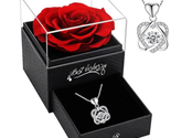 Mothers Day Gifts for Mom Wife Women, Preserved Red Real Rose with Heart... - £32.05 GBP