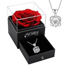 Mothers Day Gifts for Mom Wife Women, Preserved Red Real Rose with Heart... - £31.98 GBP