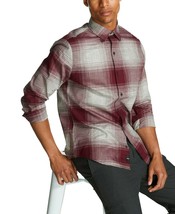 DKNY Mens Button Up Shirt Glen Plaid Oxblood Size Small $79 - NWT - £14.38 GBP