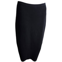 Eileen Fisher Skirt Womens (PS) Black Elastic Waist Silk Organic Cotton Midi - £34.35 GBP