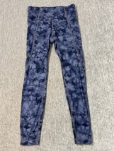 Athleta Salutation Stash Pocket 7/8 Leggings Womens XS Blue Tie Dye Yoga... - $19.79