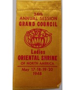 Vintage Ladies Oriental Shrine 34th Annual Session Grand Council Ribbon ... - €1,73 EUR