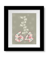 When I&#39;m Sixty Four - Beatles Song Lyrically Inspired Rock Music Artwork... - $25.71 CAD+