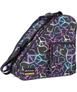 Holisogn Ice, Figure, Inline and Roller Skate Bags,, Peace &amp; Love Black ... - £34.59 GBP