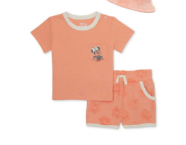 Minnie Mouse Baby Girls Terry Outfit Set 2-Piece Shrimp Size 0-3 Months - £17.00 GBP