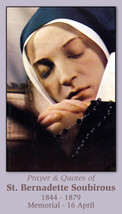 St. Bernadette, Patron Saint of the Sick,  prayer card (10 pack) - $12.95