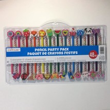 Pencils Party Pack 24 Erasers + 24 Pencils Creatology Flowers Animals More NEW - £7.64 GBP