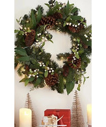 Martha Stewart 24”  Pinecone And Berry Wreth With Lights - $457.76 MXN