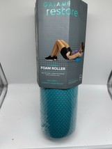 Gaiam Restore Foam Roller Compact 12&quot; Textured Teal Workout Massage COMB... - $181.57 MXN