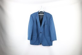 Vintage 60s 70s Streetwear Mens 46R Thrashed Satin Striped Wool Suit Jac... - $67.82 CAD
