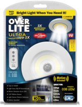 Over Lite Ultra - Overhead Motion Activated LED Light Remote Control Brightness - £14.97 GBP