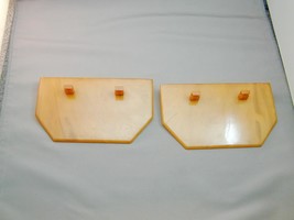 2 Marbled Butterscotch Art Deco Bakelite Holders Stands Bases Unusual 5.5oz - $125.00