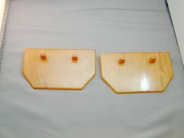 2 Marbled Butterscotch Art Deco Bakelite Holders Stands Bases Unusual 5.5oz - £99.68 GBP