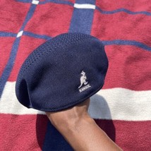 Kangol Blue 504 Ventair 0290BC LARGE navy blue newsboy cabbie cap hat - $40.00