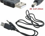 Usb To 3.5Mm 1.35Mm Plug Tip Connector Notebook Tablet Pc 5V Dc Power Co... - $14.99