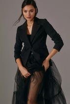 New Anthropologie Maeve Slim Blazer $170 SIZE 2 Black  - £59.13 GBP