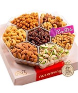 Gourmet Collection Easter Mixed Nuts Gift Basket in Red Gold Box 7 Assor... - £47.85 GBP
