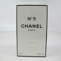 Chanel NO.5 By Chanel 7.5 ml/ 0.25 Oz Parfum Refillable Spray Nib Vintage - £108.24 GBP